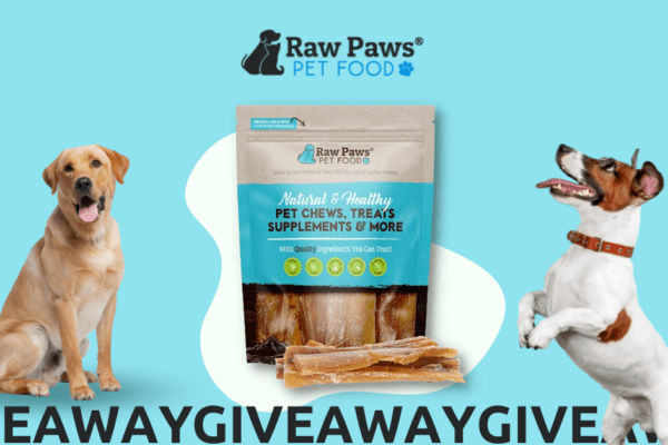 Enter to win Natural and Healthy Dog Treats from Raw Paws