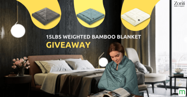 [ENDED] Enter to win a Bamboo Weighted Blanket from Zonli Home