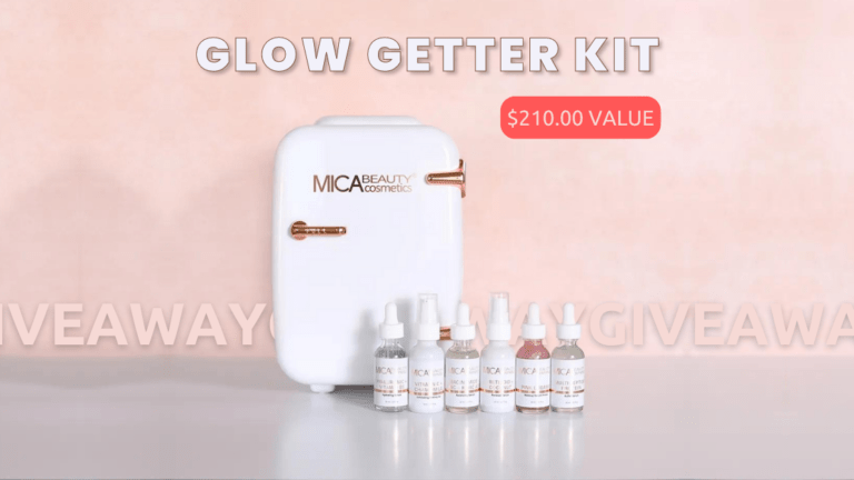 Makeup mini fridge with assorted serums