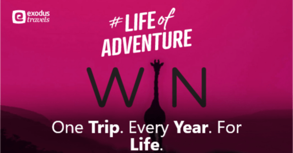 Enter to win $2,500 Travel Credits Per Year for 25 Years