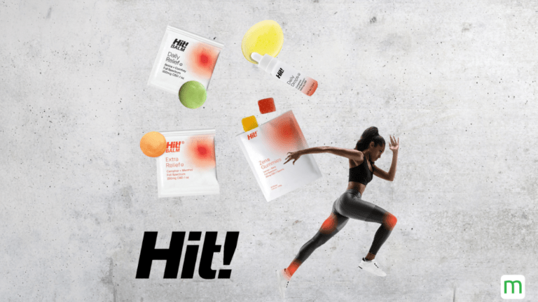 Concrete background and lady running