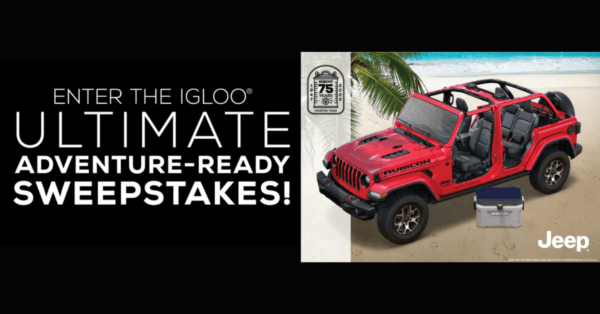 Enter to win a 2022 JeepĀ® Wrangler AND Igloo cooler prize pack