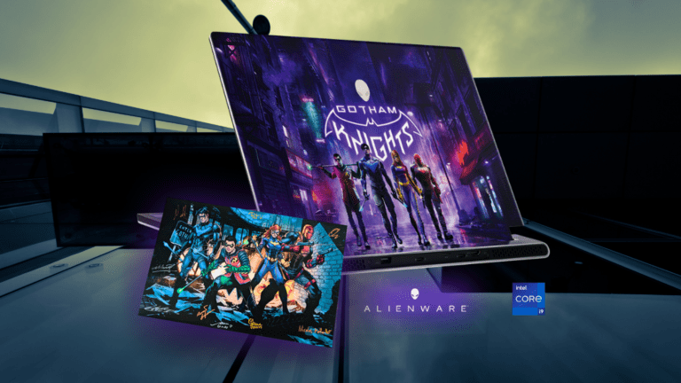 Gotham Knights branded laptop, Alienware X15 R2 laptop giveaway.