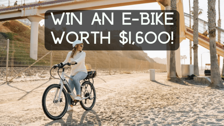 Woman riding an electric bike