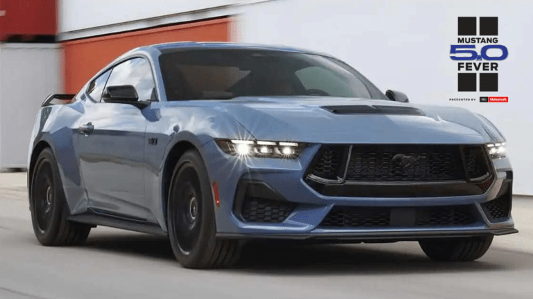 Blue 2023 Ford Mustang 5.0