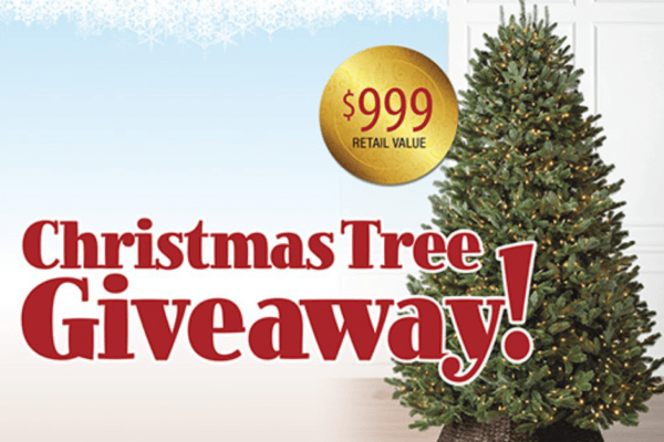 Enter to win a 6.5 foot Artificial Christmas Tree