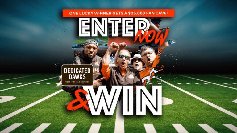 Football field, $33,000 Cleveland Browns giveaway.
