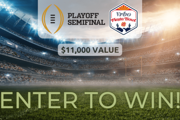Enter to win the Vrbo Fiesta Bowl Sweepstakes