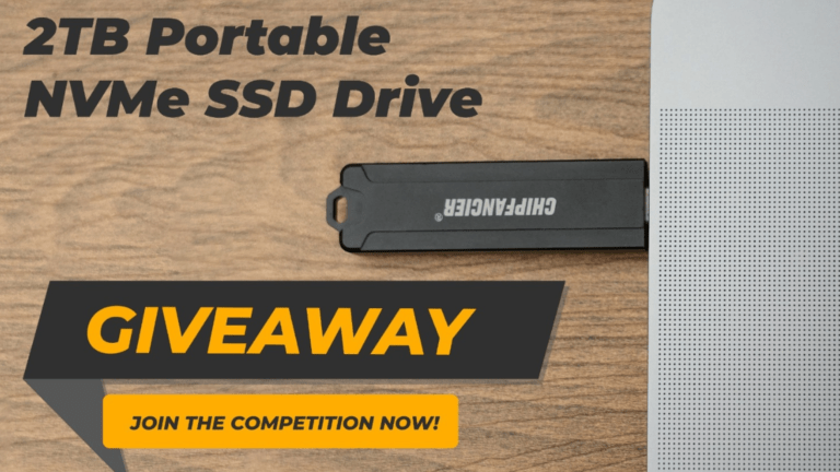2TB Portable NVMe SSD Drive giveaway worth $349 USD