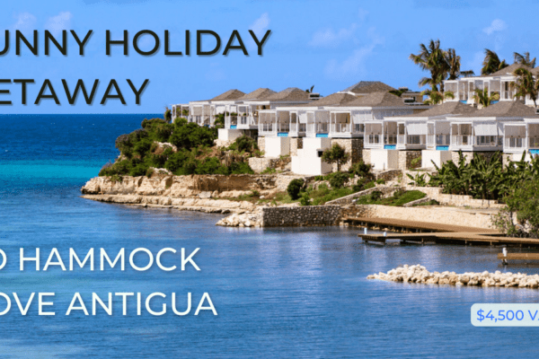 Enter to win a Sunny Holiday Getaway to Hammock Cove Antigua