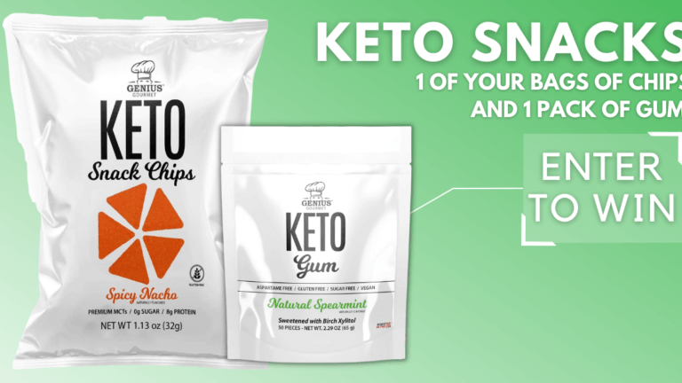 Bag of chips and a pack of gum from Genius Gourmet