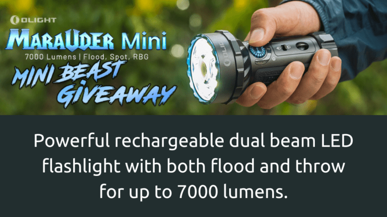 Marauder Mini flashlight giveaway.