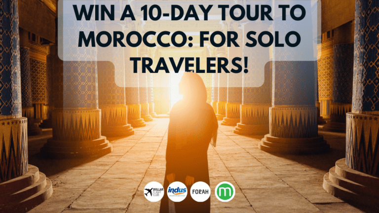 Person soaking in a sunset in Morocco